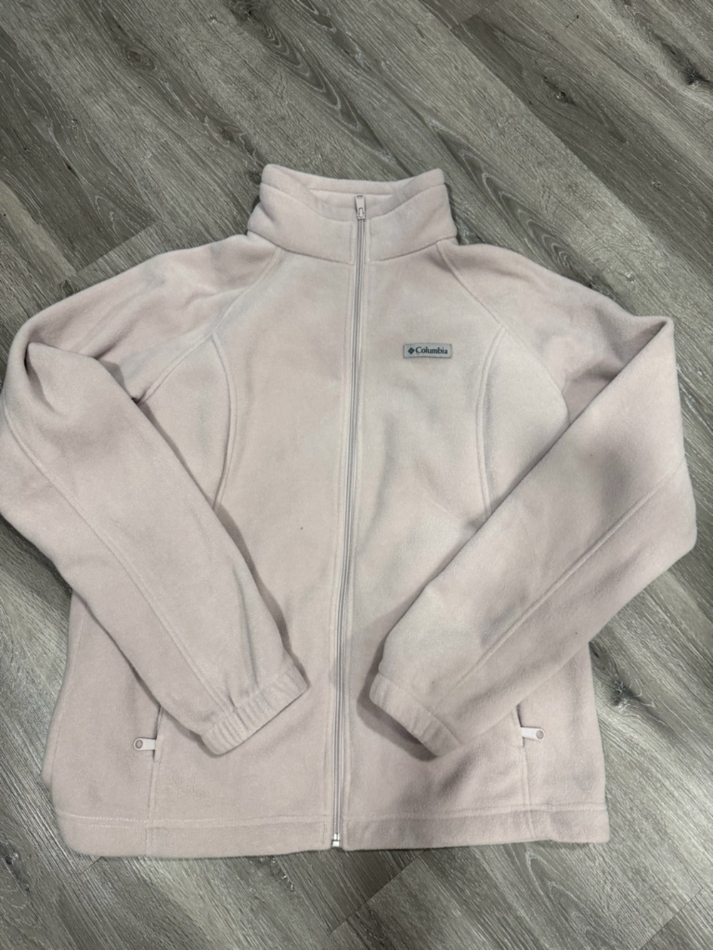 Columbia Women's Pale Pink Full-Zip Teddy Fleece Jacket